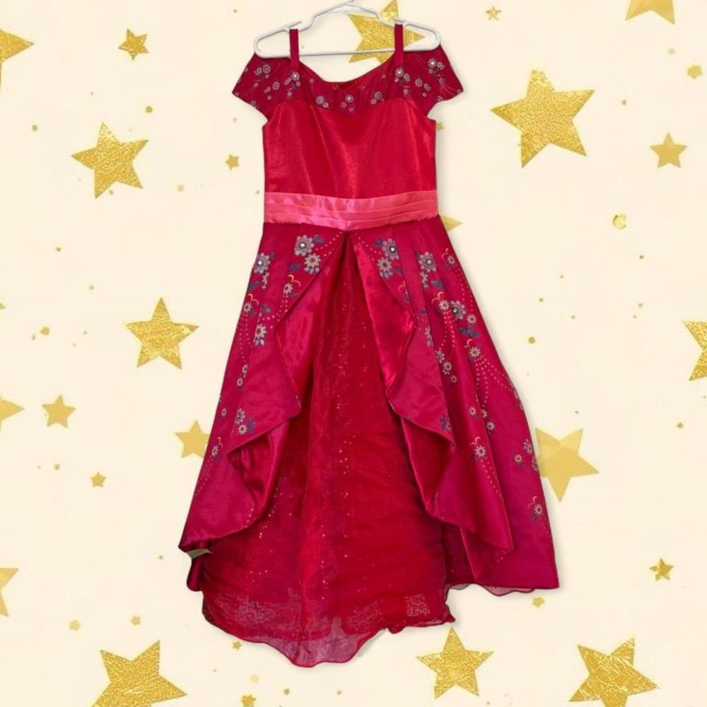 DISNEYSTORE Princess Elena of Avalon Red Deluxe Dress 5/6T